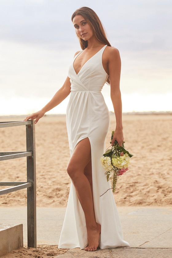 white beach maxi dress